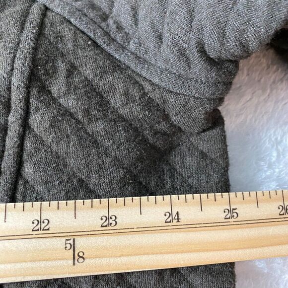 Eddie Bauer Quilted Henley Pullover Sweater Men XL Brown Mock Neck Preppy Knit - Picture 10 of 10